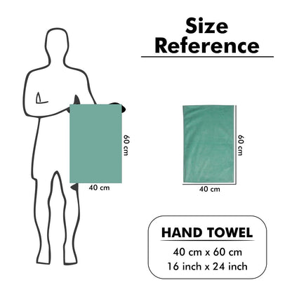 Yellow Weaves Super Soft Microfiber Hand Towels, Gym & Workout Towels 400 GSM, Multicolour 8, Set of 4