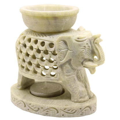 Black 4 Inch Ceramic Aroma Candle Diffuser Oil Burner Clay Lamp Wax Warmer Tea Light Holder For Home Decor. (Free 1 Candle Tea Light) - Pack Of 1.