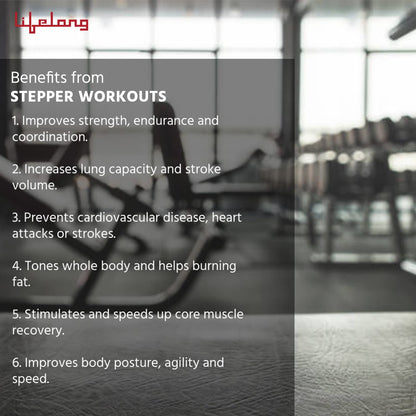Lifelong Polypropylene Exercise Fitness Stepper for Exercise Aerobics Stepper | Max Weight 200kg