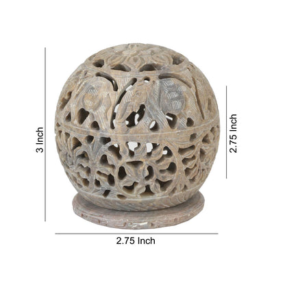 Black 4 Inch Ceramic Aroma Candle Diffuser Oil Burner Clay Lamp Wax Warmer Tea Light Holder For Home Decor. (Free 1 Candle Tea Light) - Pack Of 1.