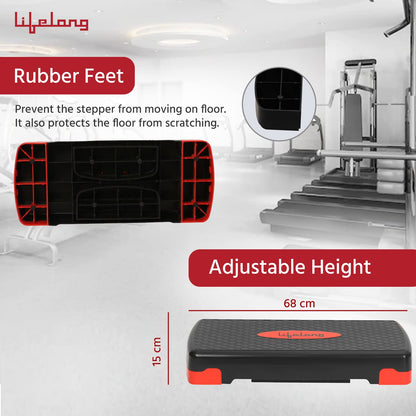 Lifelong Polypropylene Exercise Fitness Stepper for Exercise Aerobics Stepper | Max Weight 200kg