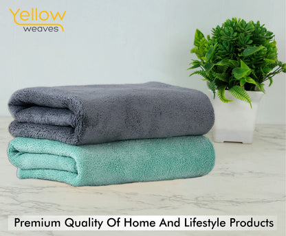 Yellow Weaves Super Soft Microfiber Hand Towels, Gym & Workout Towels 400 GSM, Multicolour 8, Set of 4