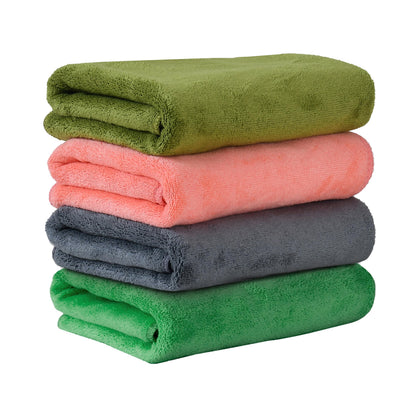 Yellow Weaves Super Soft Microfiber Hand Towels, Gym & Workout Towels 400 GSM, Multicolour 8, Set of 4