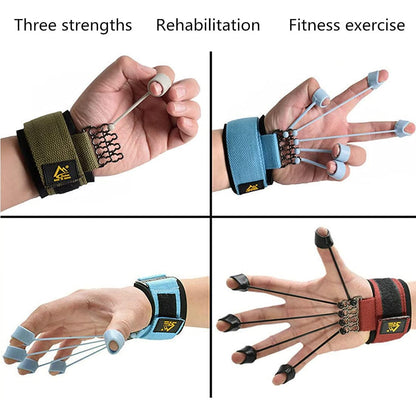 Hand exercise bands for rehabilitation and fitness, shown on wrists, IndianChic ecommerce