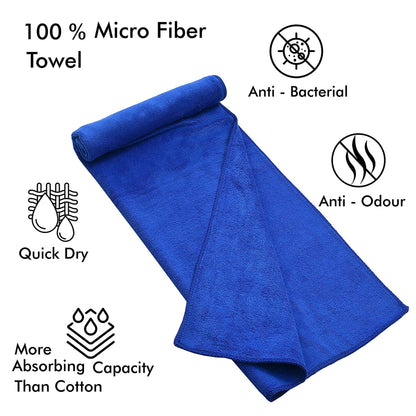 Yellow Weaves Super Soft Microfiber Hand Towels, Gym & Workout Towels 400 GSM, Multicolour 8, Set of 4