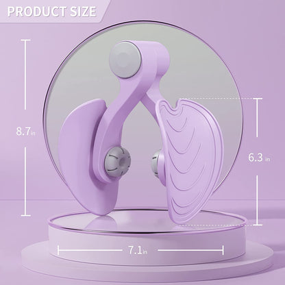 Purple exercise device with wing-shaped pads, product size labeled, showcased on IndianChic ecommerce site