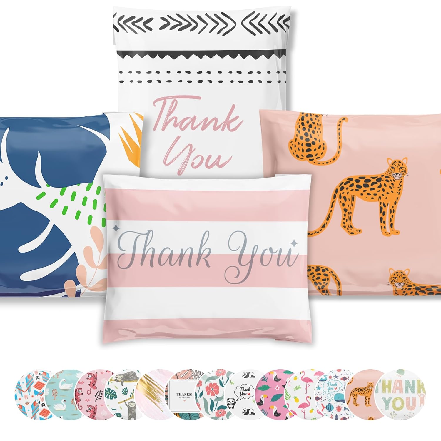 10×13 Pack of 100 Sample Pack Reusable Poly Mailers Eco-Friendly Double Seal Pull Tab Reusable Designer Boutique a la Mode