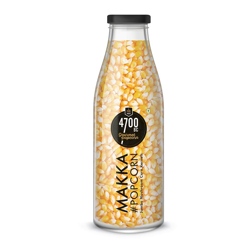 4700BC Makka Popcorn, Jumbo Mushroom Corn Kernels, Healthy, Reusable Bottle, 425g