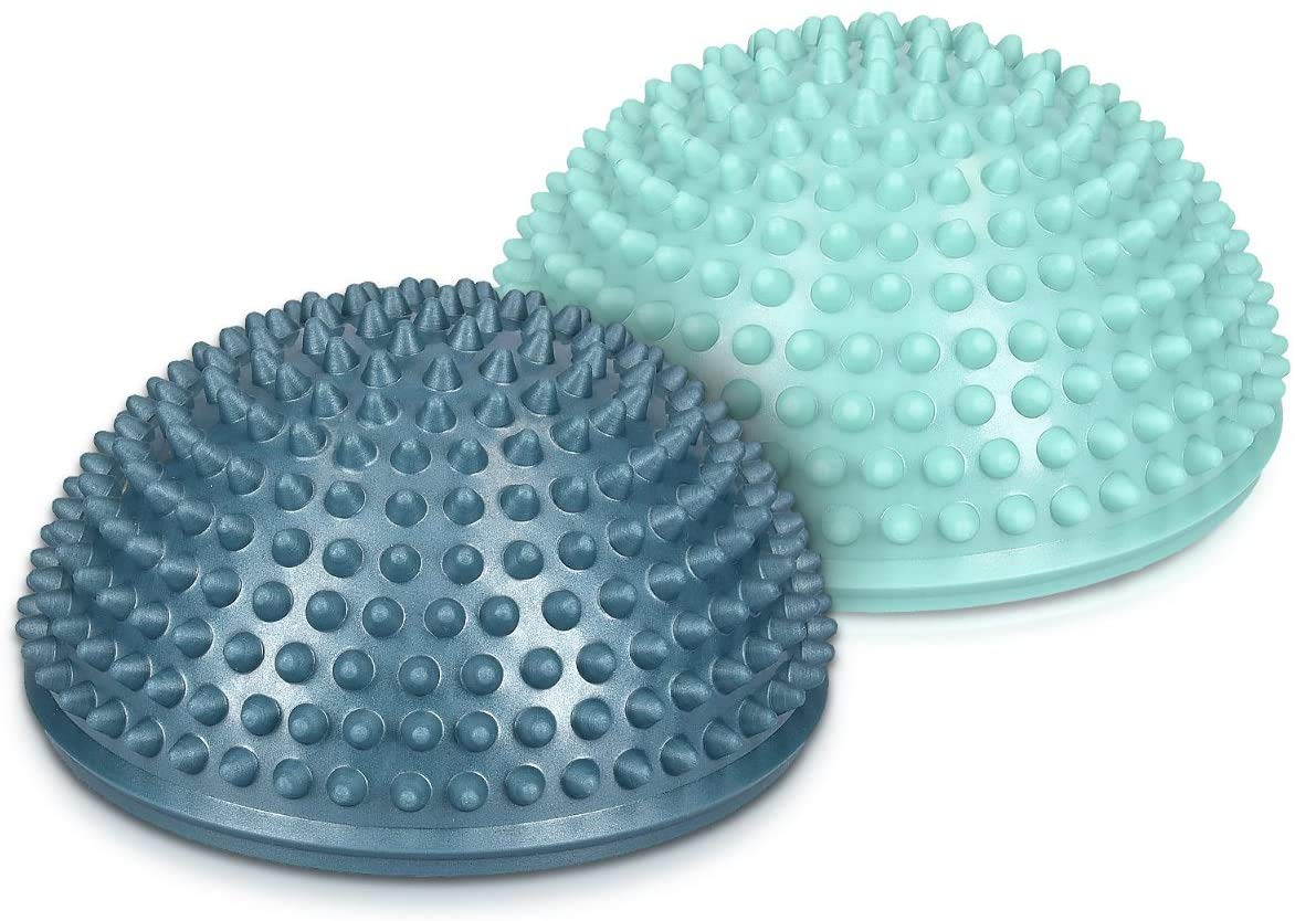 ALMAND (Label) 2X Hedgehog Balance Pods – Set of 2 Spiky Fitness Domes for Sports, Foot Massage, Stability Training, Balancing Therapy in Multiple Colors
