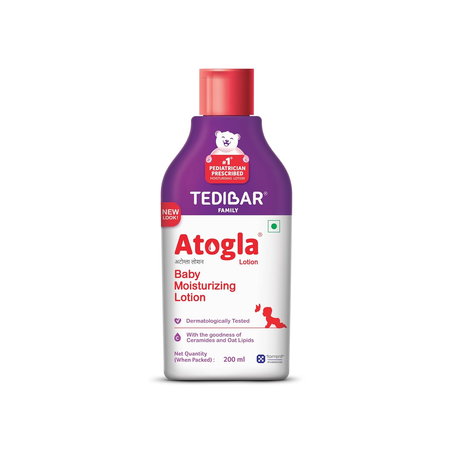 Atogla Baby Lotion 200ml from Tedibar Family | No. 1* Pediatrician prescribed Moisturising Lotion- By Torrent Pharma