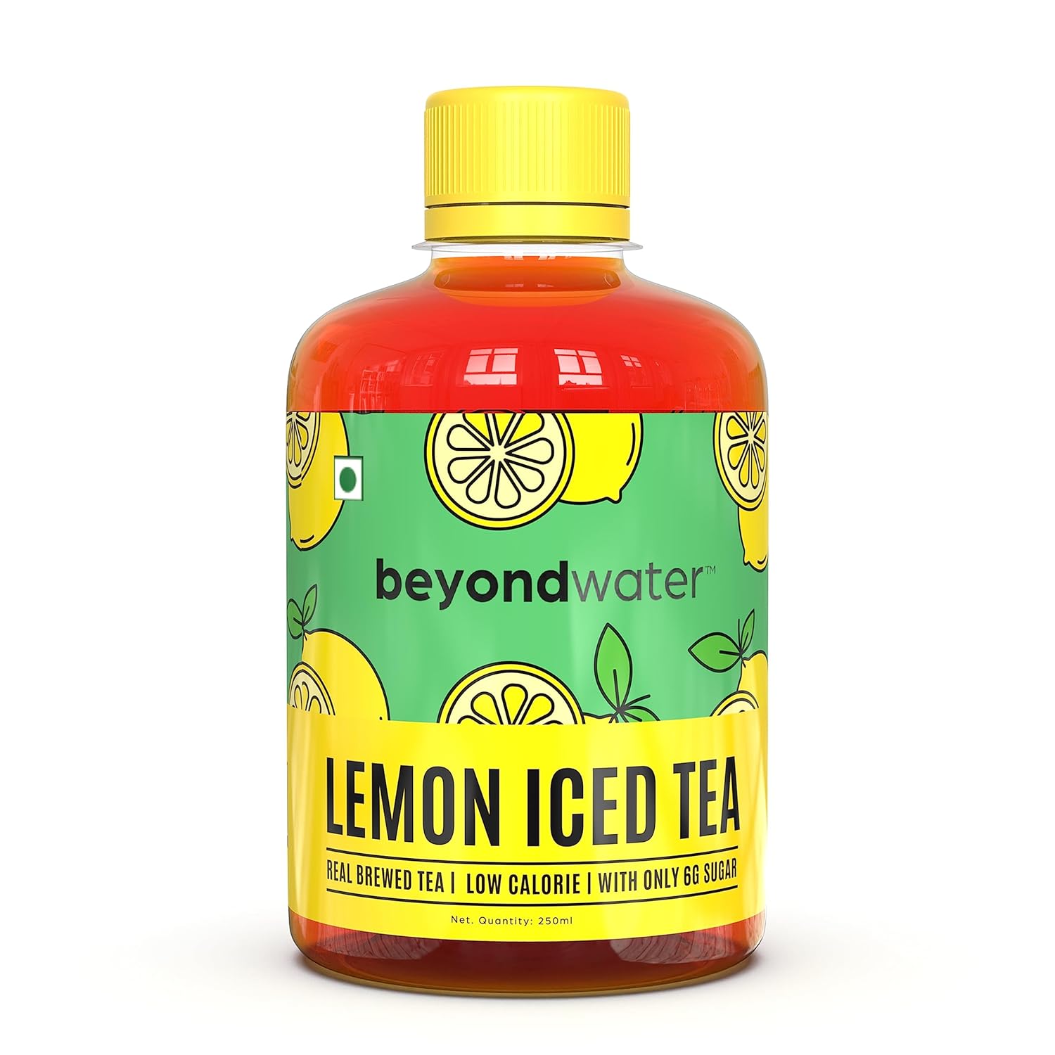 Beyond Water Lemon Iced Tea Low-Calorie Ready To Drink Real Brewed Tea with Low sugar – 250 ml (Pack of 6)