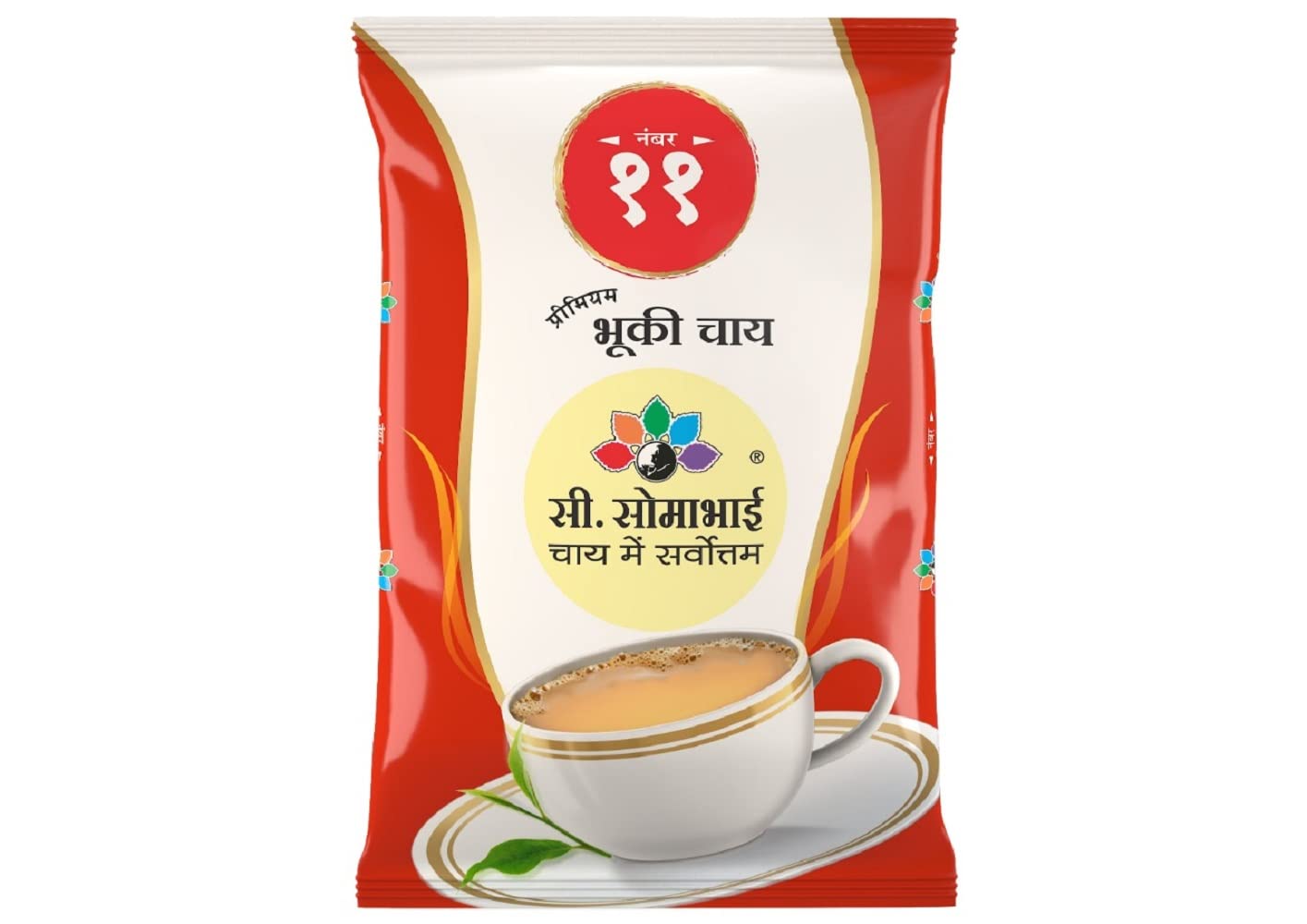 C. SOMABHAI’s No. 11 CTC Premium Dust Tea – 250 Gram, Natural Assam Bhuki Tea, Kadak Chai Patti, Strong Regular Black Tea Powder, Strong Blend Tea Pouch, Beverage Special Chaa For Office Home 250g