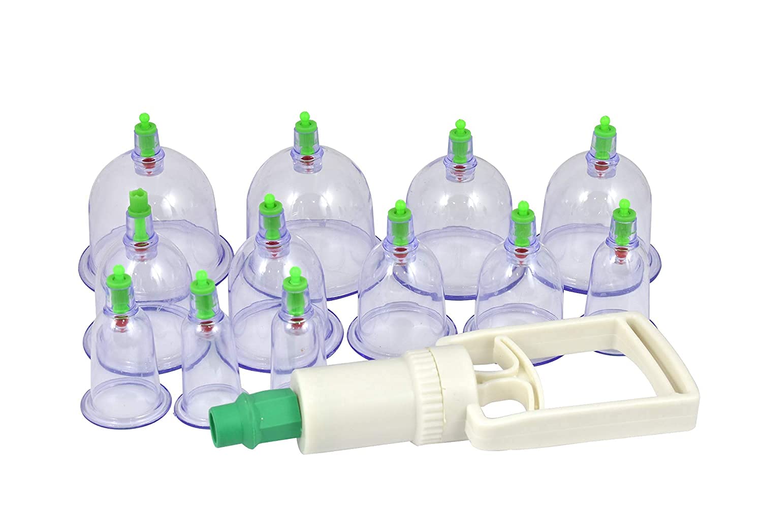 Ella Health & Beauty 12 Cup Vacuum Chinese Cupping Therapy Hijama Set for Improve Blood Circulation, Relieve Pain, Reduce Swelling, Reduces Blood Fat and Detoxification