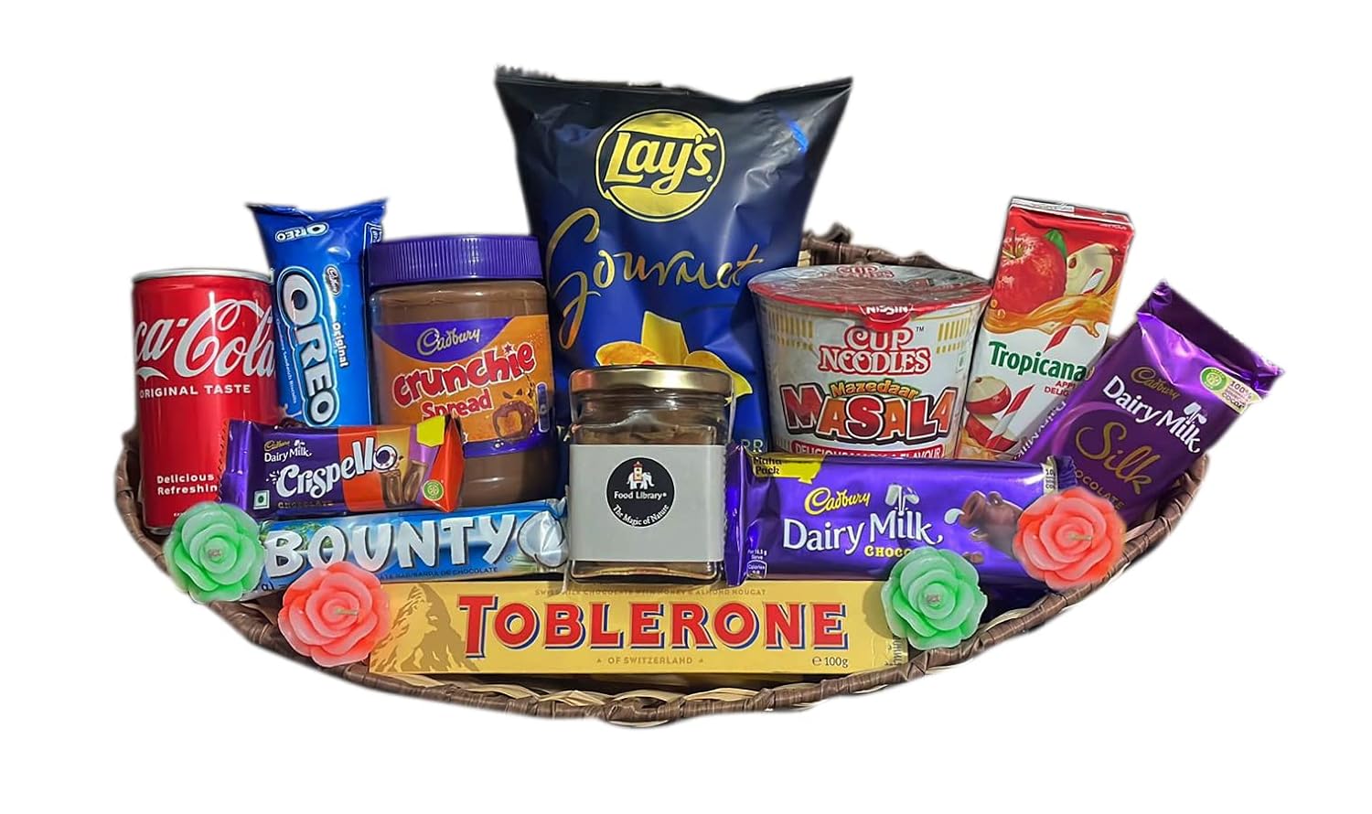 Food Library The Magic of Nature Diwali Gift Hamper Basket for Family/Friend/Corporate/Wedding (All Occasions) (Assorted Gourmet)