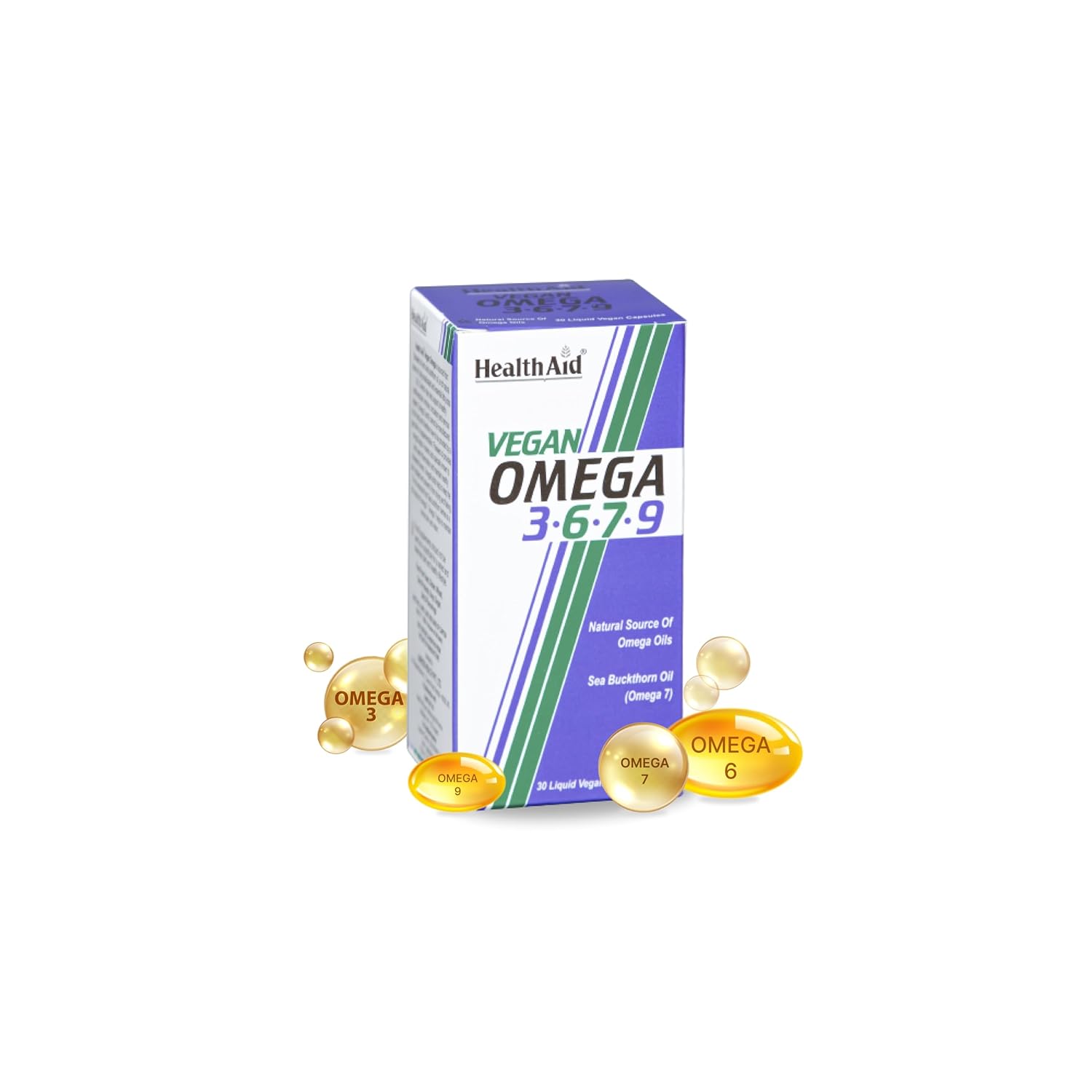Health Aid Vegan Omega 3.6.7.9-30 Liquid Vegan Capsules