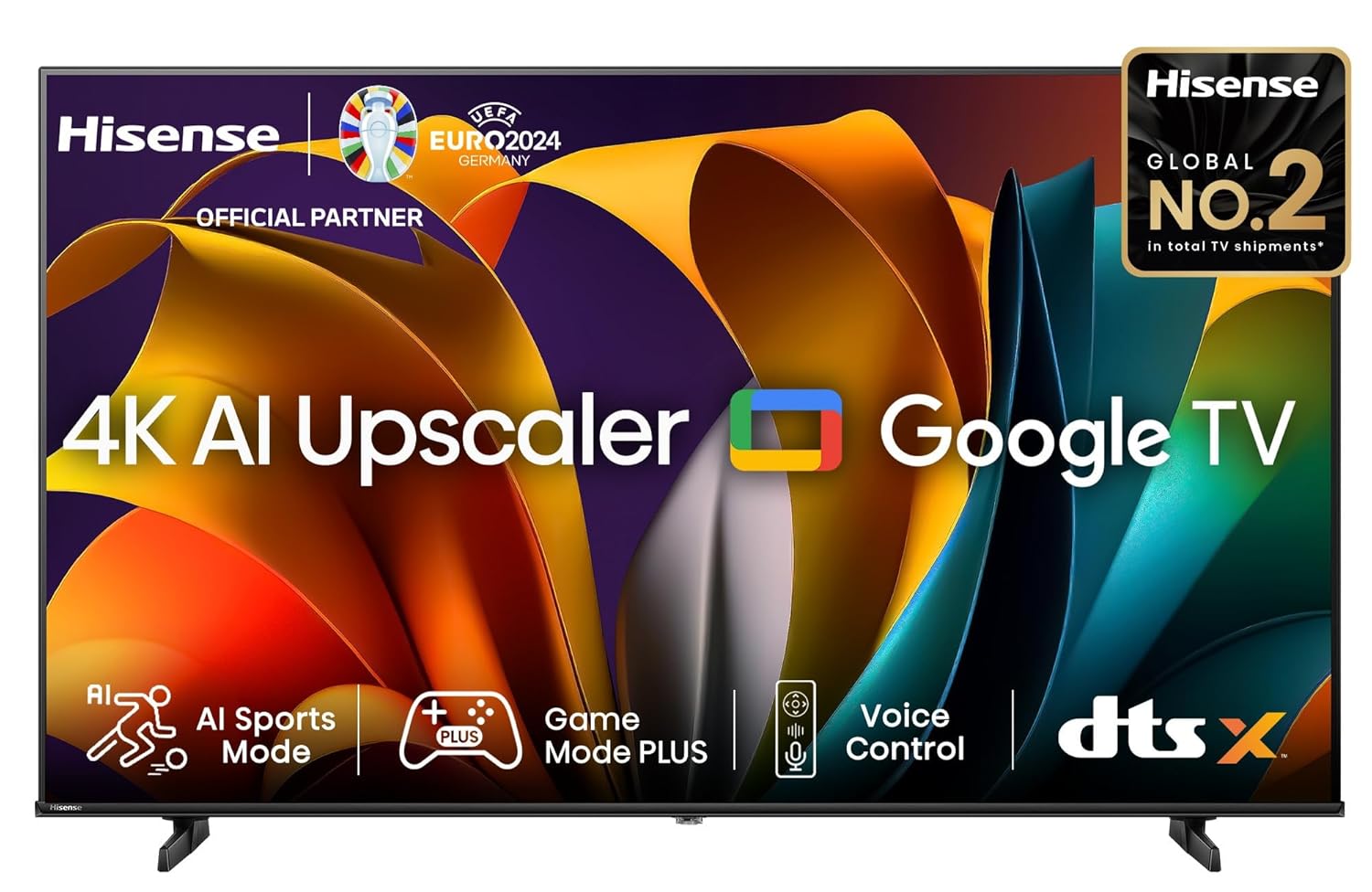 Hisense 108 cm (43 inches) E6N Series 4K Ultra HD Smart LED Google TV 43E6N (Black)