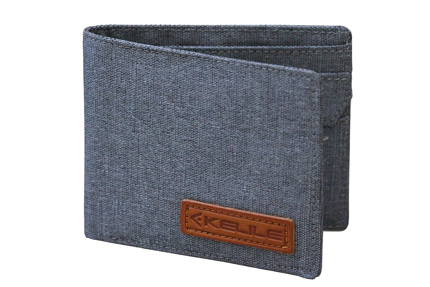 Kelile India Fabric Wallet for Men Light Blue Khadi Polyester Water-Resistance – (No Leather)