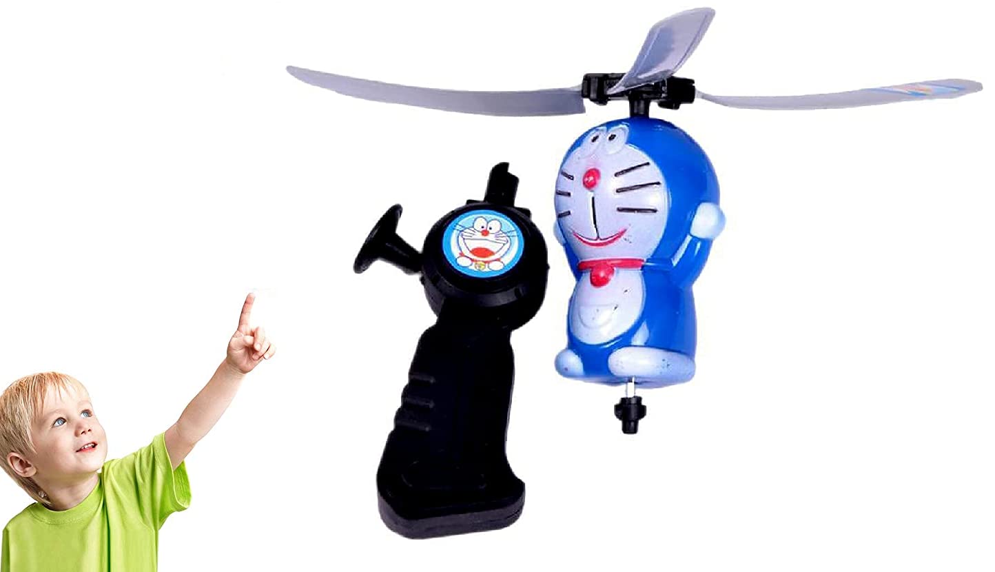LEYSIN Cartoon Character Hand Pressing Button Flying Toy for Kids Boys Girls for Indoor Outdoor Playing and Gifting Use Pack of 1