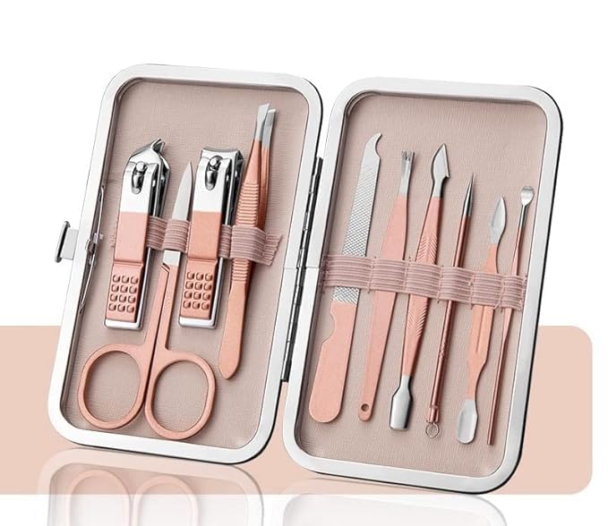 Manicure Kit Nail Clipper, Manicure Pedicure Kit Stainless Steel Nail Scissors Grooming Kit, Nail Cleaning Knife