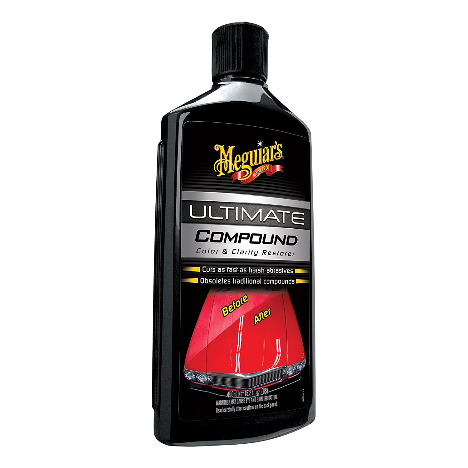 Meguiar’s Ultimate Compound Micro Abrasive Technology Quickly Remove Paint Defects Scratches and Swirls Hand Application or DA Polisher