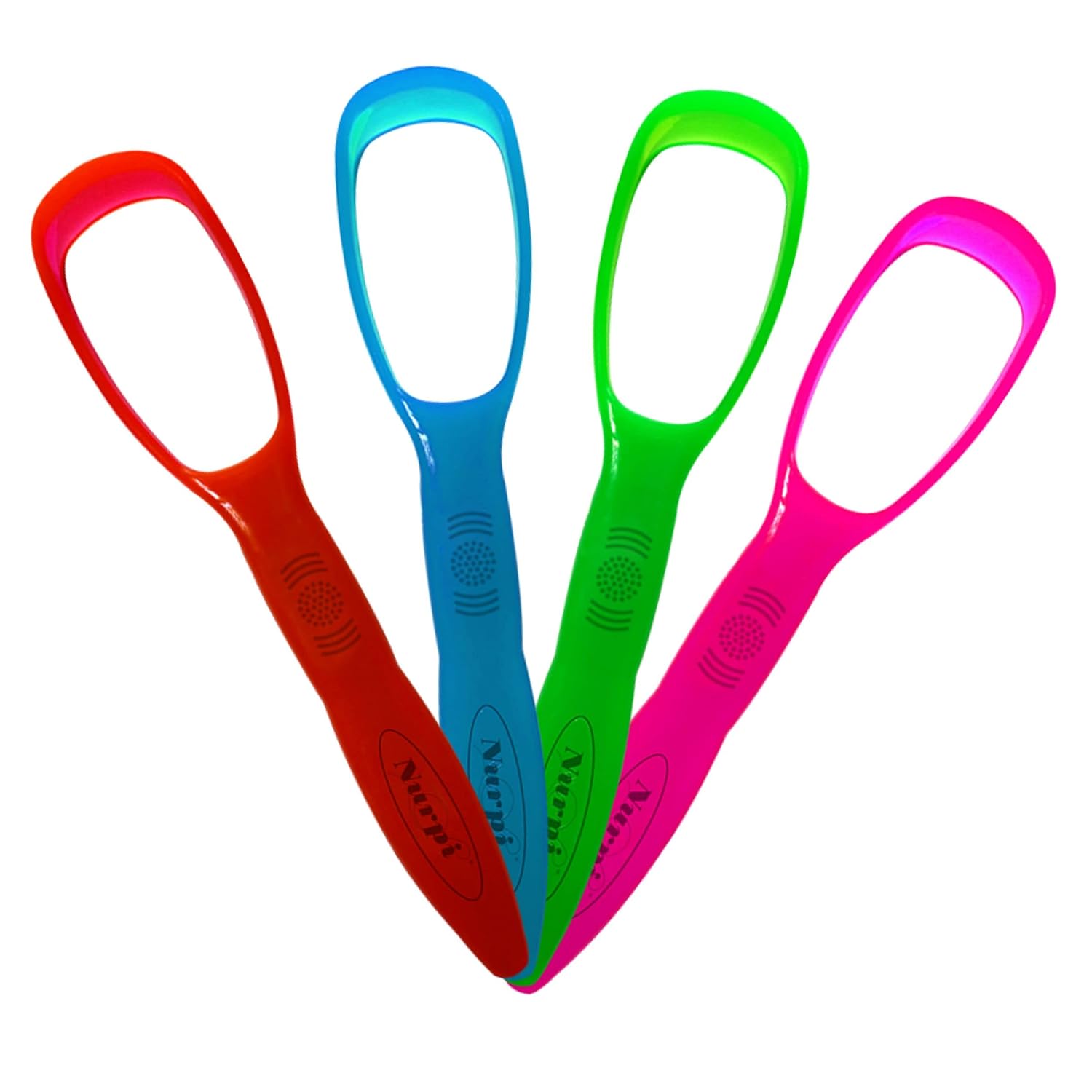 Nurpi Plastic Premium Tongue Cleaner for Fights Bad Breath Oral Health Care Tool, Easy to Use for Adults and KidsTravel Friendly (4)