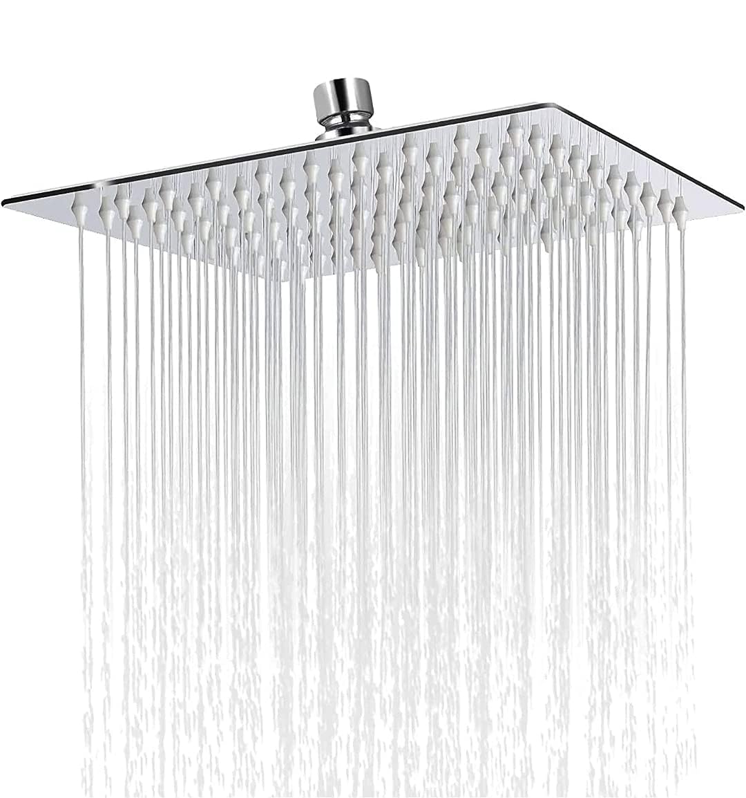 SKADIOO 8 inch shower Stainless Steel 304 shower head 8 inch, luxury bathroom shower 8 x 8 size, heavy metal SS-304 grade material, Ultra slim, Silver, 1 set