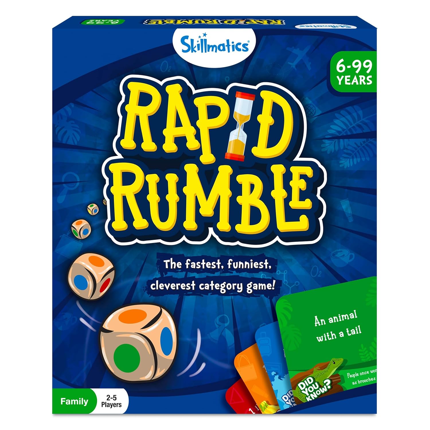 Skillmatics Board Game Rapid Rumble, Fun for Family Game Night, Educational Toy, Card Game for Kids, Teens & Adults, Gifts for Ages 6, 7, 8, 9 and Up