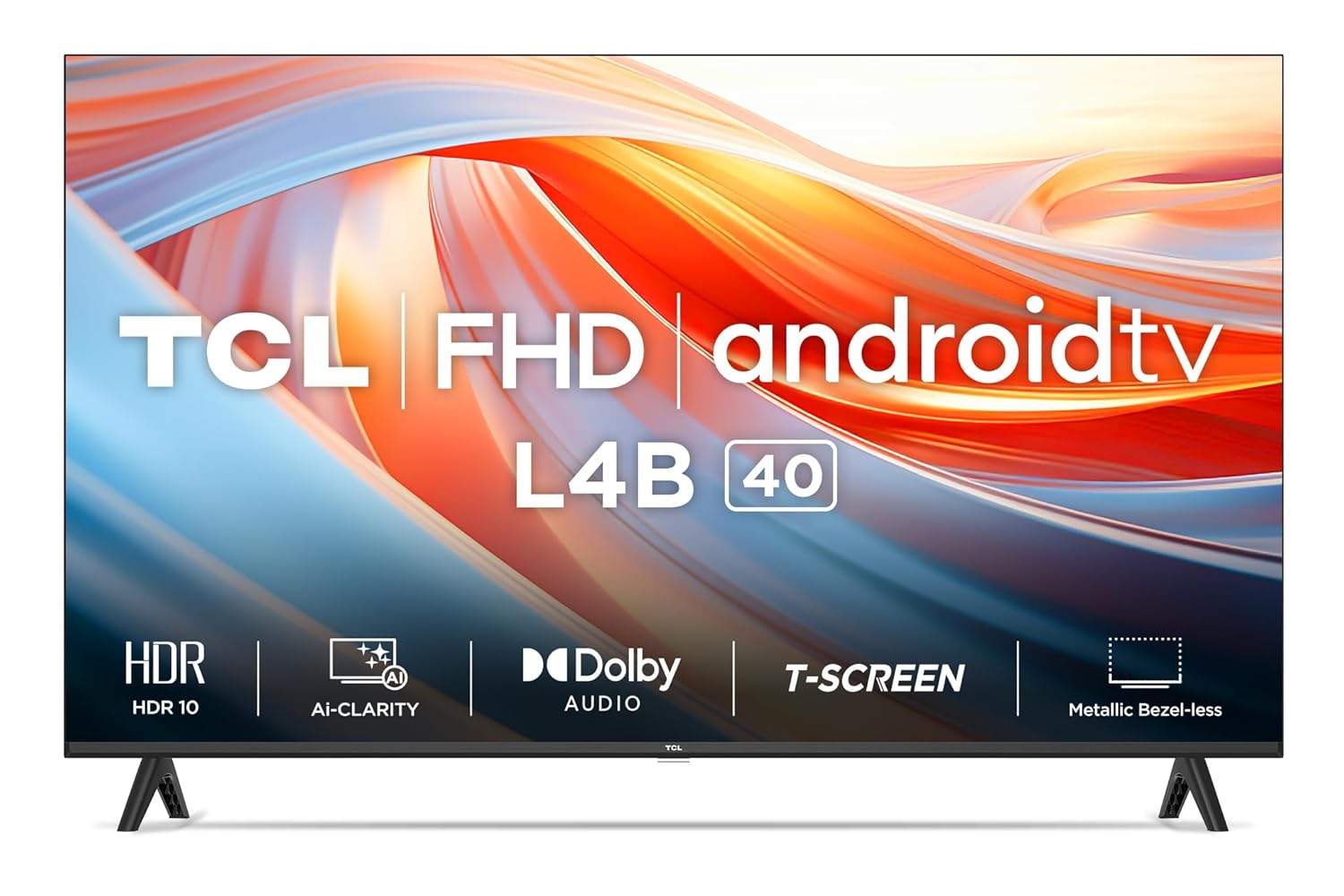 TCL 101 cm (40 inches) Mettalic Bezel-Less Full HD Smart Android LED TV 40L4B (Black)