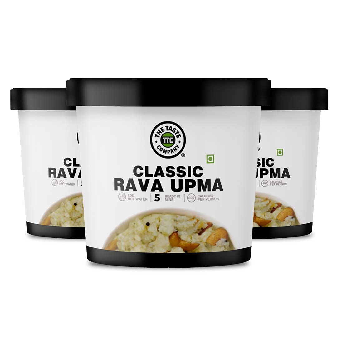 TheTasteCompany Classic Rava Upma – Ready To Eat | Instant Food | Taste Company (Pack of 3)