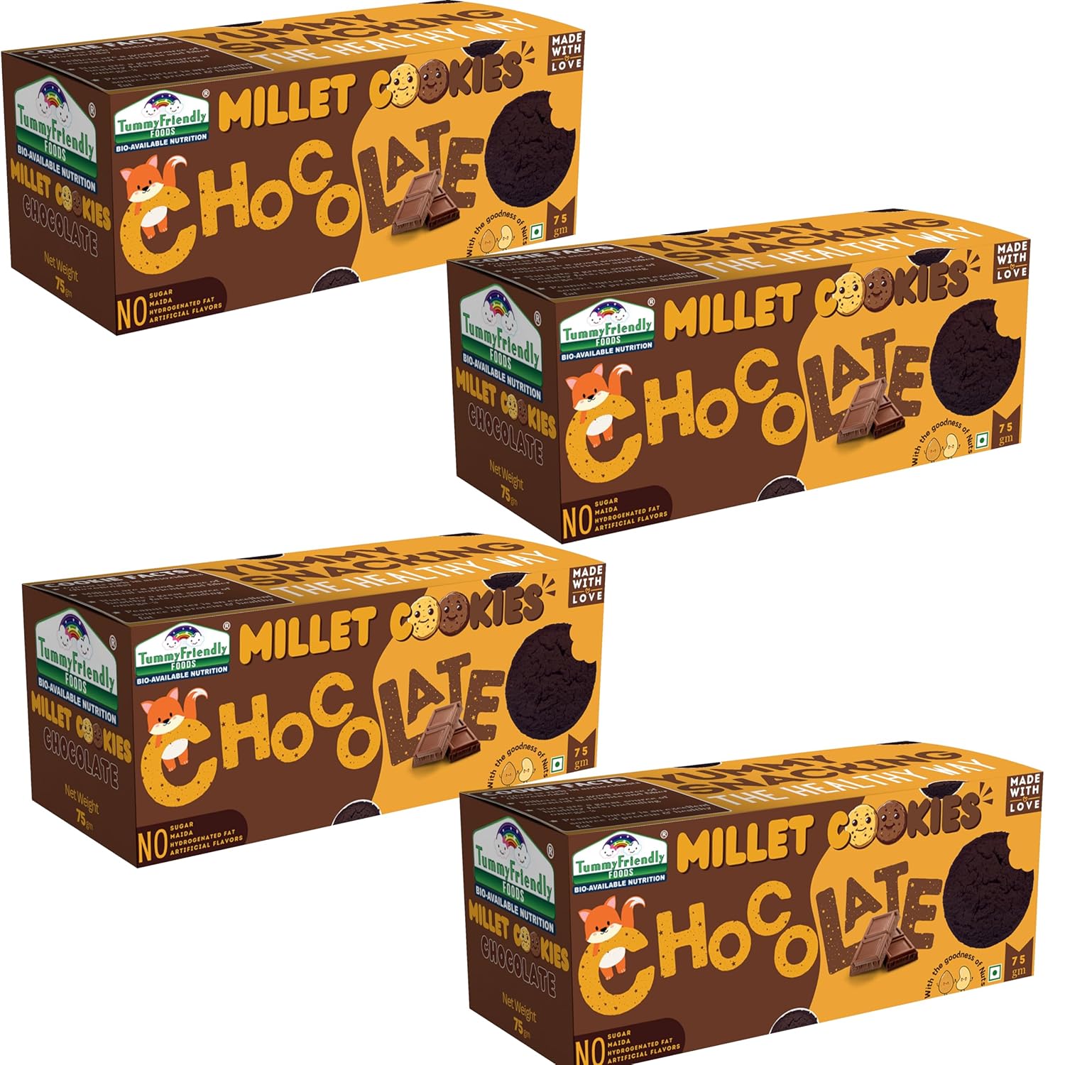 Tummy Friendly Millet Cookies – Chocolate. Gluten-Free, Sugar-Free. Ragi Jaggery Millet Biscuits. Chocolate Cookies without Sugar. Healthy Snack for Babies, Kids, Adults. The Best Gift -75 grams