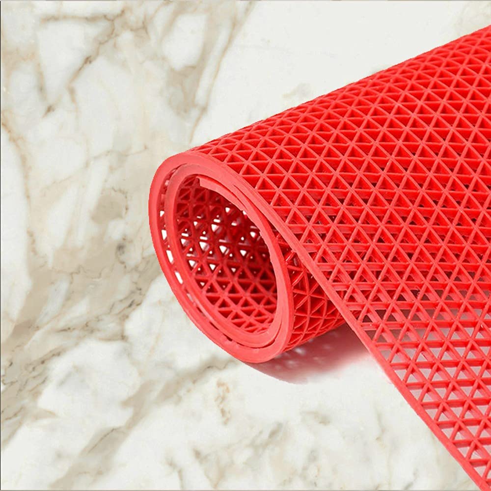 Yes Cart Home Rubber Zig-zag Long Lasting Multi Purpose Mat (Red, 2×3 ft)