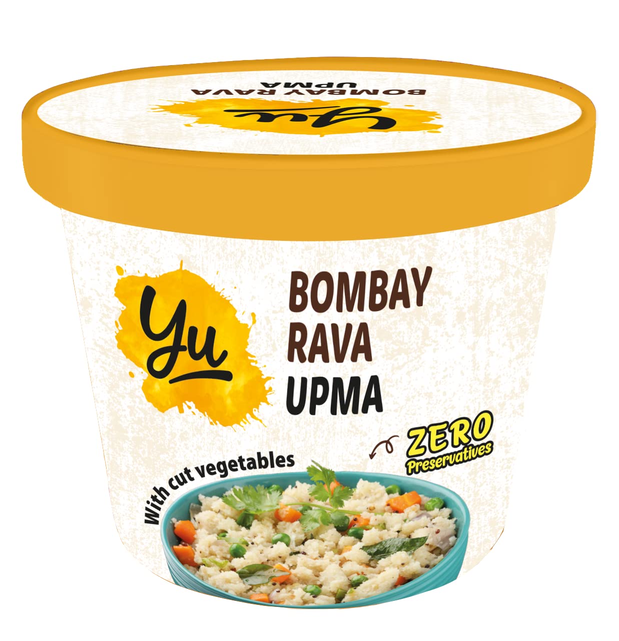 Yu Foodlabs Bombay Rava Upma – With Vegetables – No Preservatives – Instant Breakfast – 100% Natural – Ready To Eat Instant Food – 225g