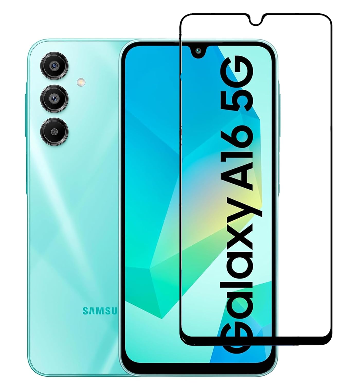 ZARALA Tempered Glass Compatible for Samsung Galaxy A16 5G Advanced Border-Less Full Edge to Edge HD+ Screen Protector and Easy Installation Kit (Pack of 1)