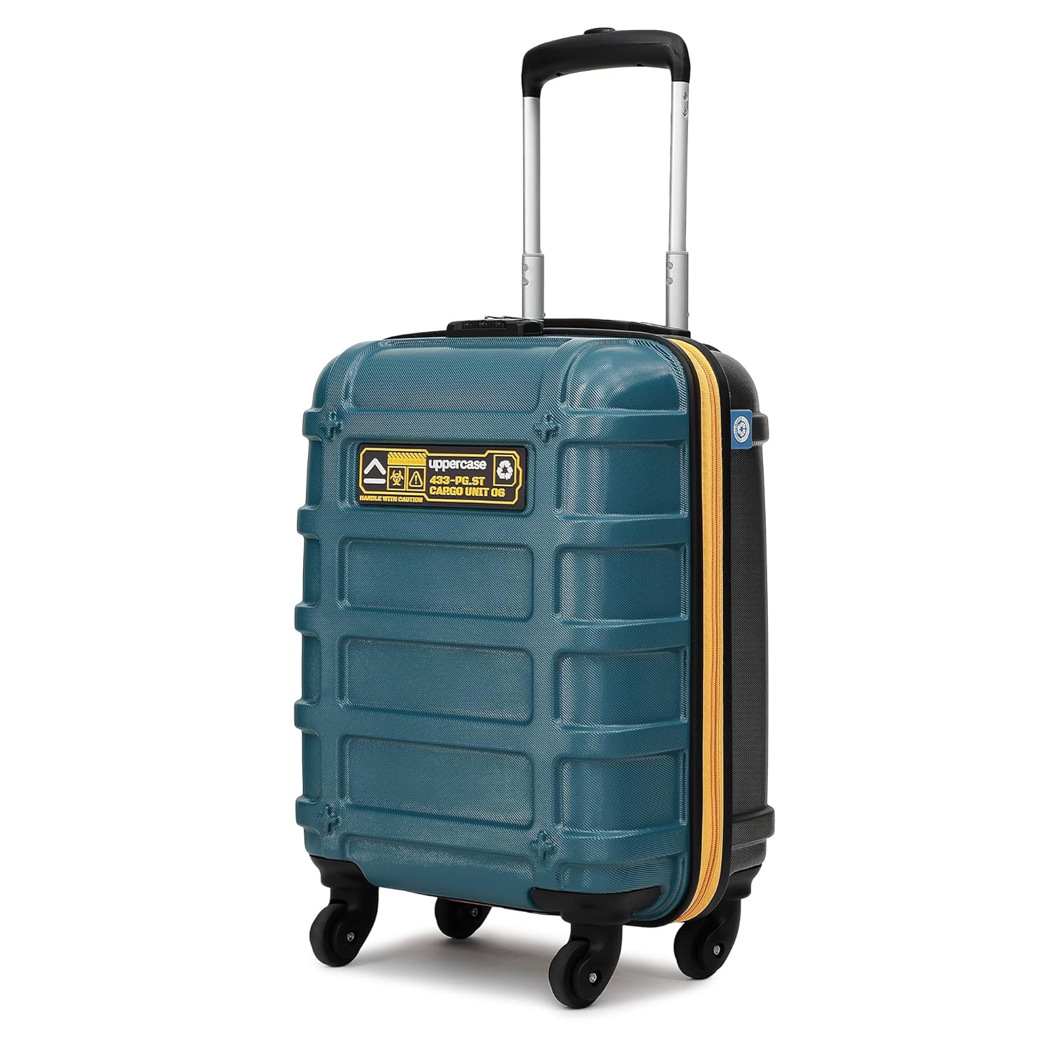 uppercase Cargo 56cm(Small) Cabin Trolley Bag Dual-Tone Spinner Hardsided Luggage Secure Combination Lock Scratch-Proof Surface Mesh ConviPack Suitcase for Men & Women 2000 Days Warranty(Teal)