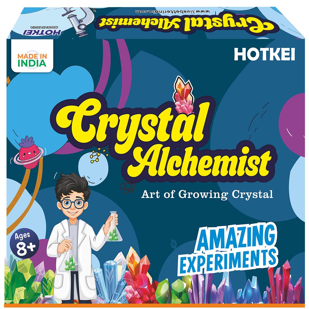 HOTKEI Crystal Growing Science Experiment Kit Games Birthday Gift Toys for Boys Girls Kids Age 8 9 10 12 14 15 Years Old DIY STEM Educational Learning Science Project Kit Box for Kids
