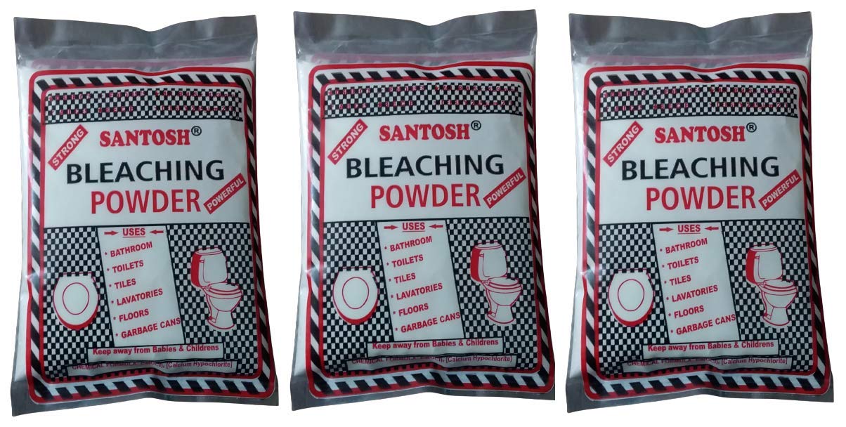 Santosh Powerful Bleaching Powder 500 Grams For Household & Kitchen Cleaning|Disinfectant to Kill Fungus,Germs,Bacteria |Floor Cleaner| |Toilet Cleaner| |Overhead Tank Cleaner| – Pack of 3