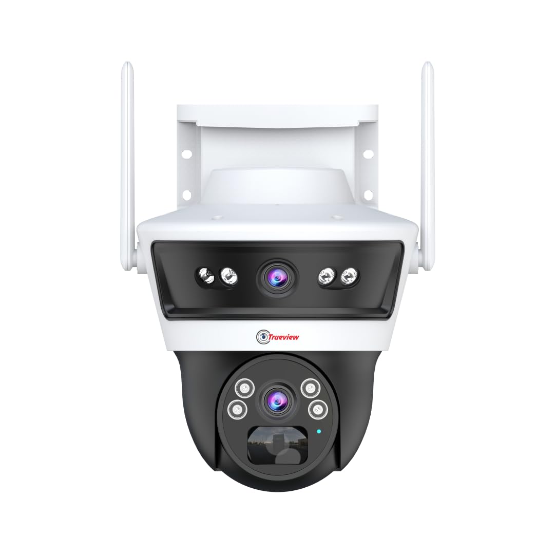 Trueview Smart 4G Linkage 2Mp+2Mp Pan-Tilt Zoom CCTV Camera, Outdoor Indoor Security Camera, Water Proof, 2 Way Talk, Cloud Storage, Motion Detect, Supports SD Card Up to 256 GB, Night Vision