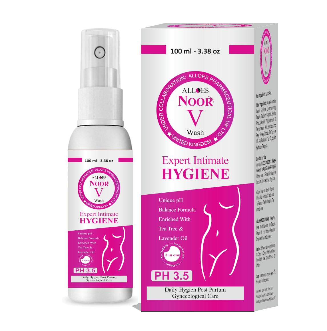 ALLOES Intimate Wash for Women | Personal Hygiene | Prevents Itching, Irritation & Dryness And Infection |Ph Balanced Formula |Vaginal Wash | Suitable For All Skin Types | 100ml