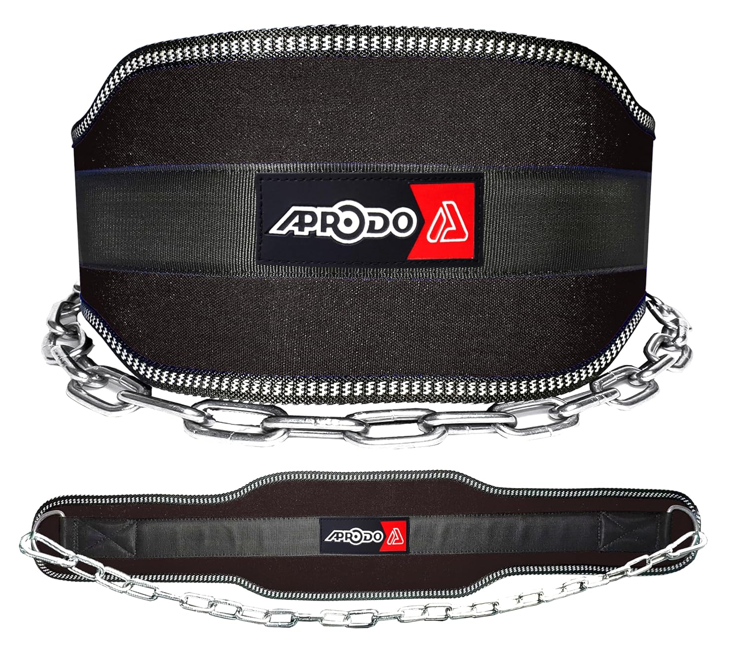 APRODO Sports DIP Belt with Steel Chain 36 INCHES Weighted Chain for DIPS Pull UPS Weight Lifting Crossfit ONE Size FITS All