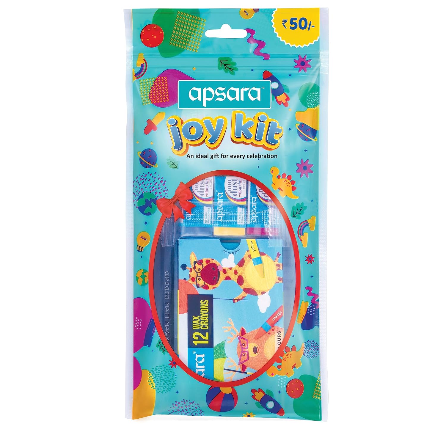 Apsara Joy Kit | A Complete Collection of Stationery Kit| An ideal option for gifting & personal use |All Stationery Kit use for Exam & Daily perpose | Ideal Gift Pack | Back to School Kit | Pack of 1