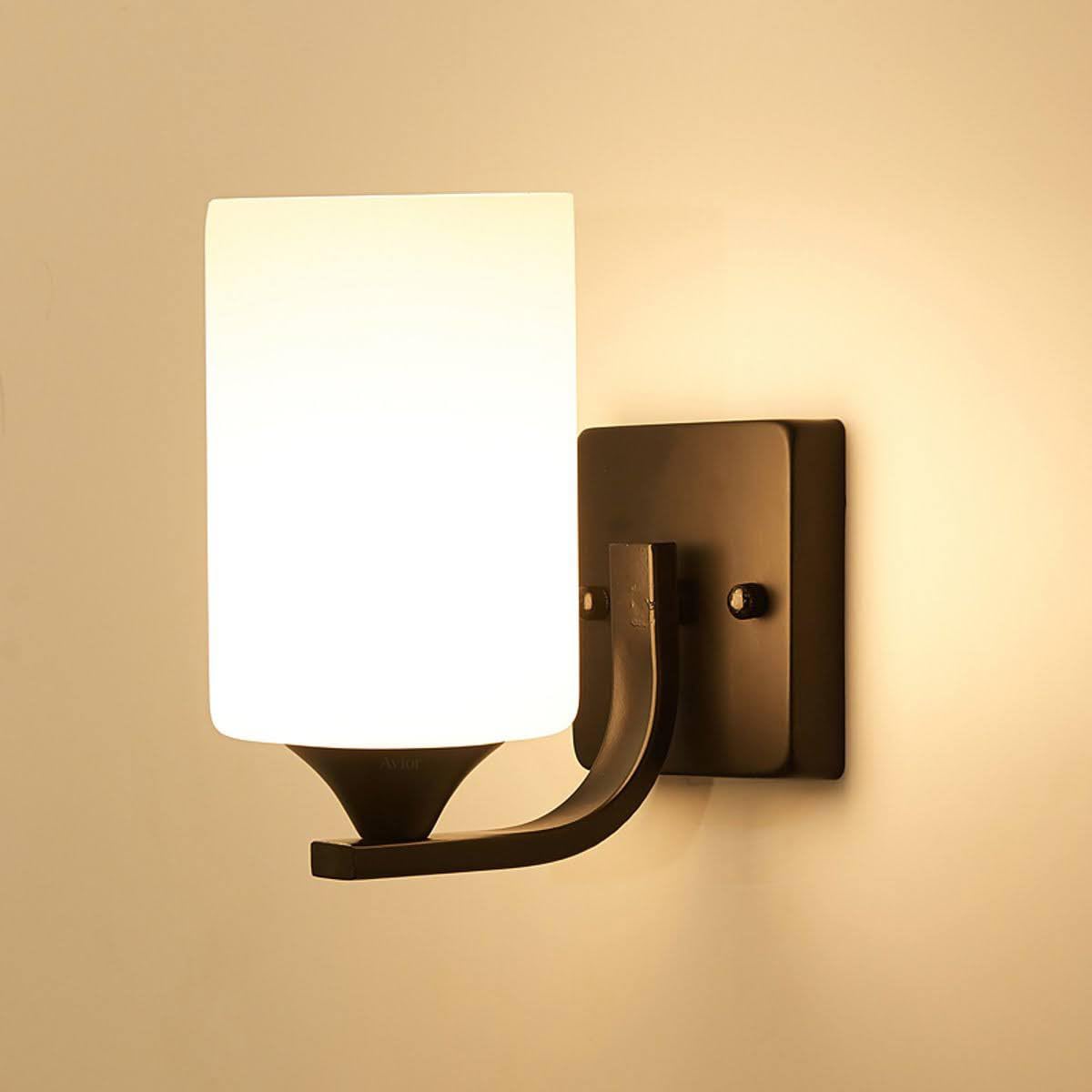 BrightLyt Wall Lights for Living Room Decoration, Wall Lamps for Bedroom, Diwali Home Decoration Items/Bedside/Mirror Side lamp (Metal Black Up & Down Lighting)