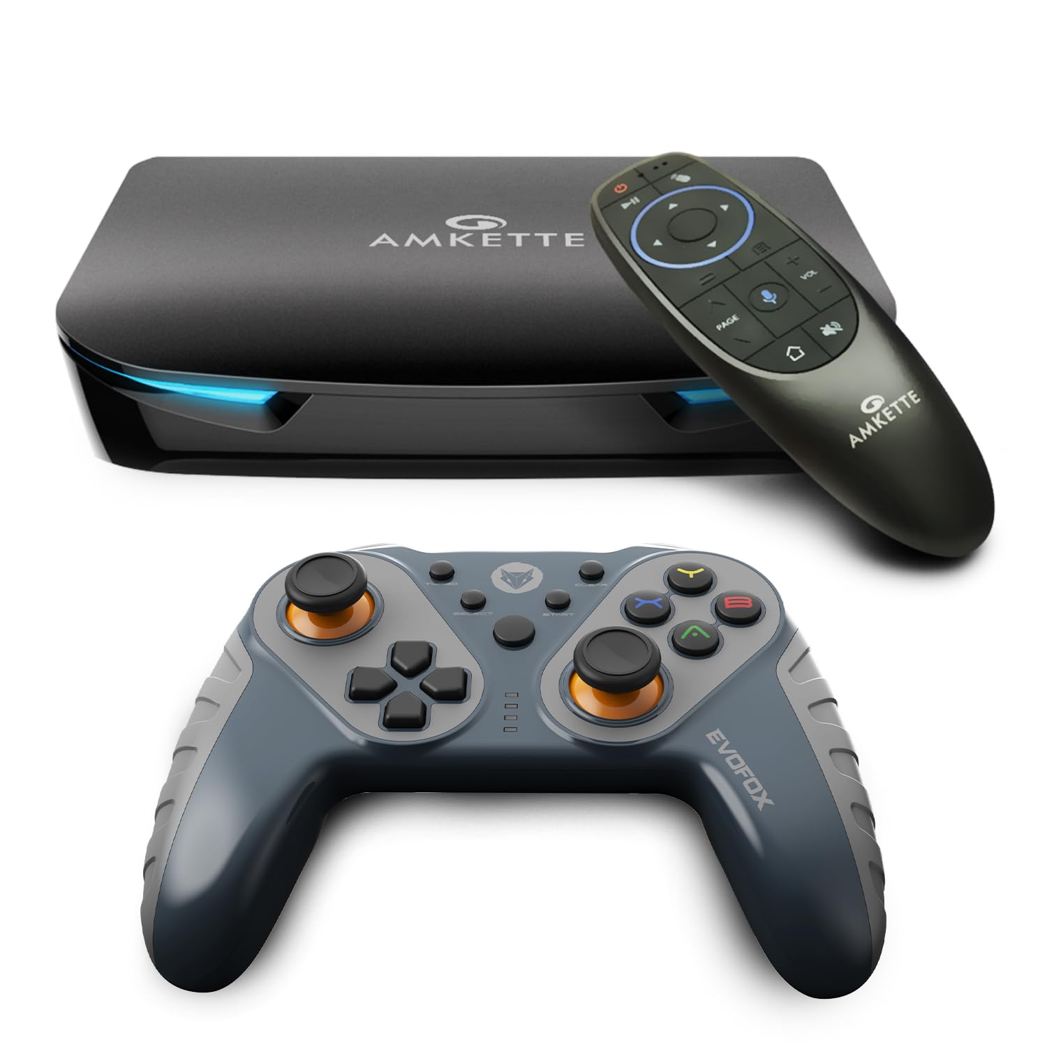 EvoFox Game Box V2 TV Gaming Console With Smart Remote and Game Controller | 4 GB RAM, 32 GB Storage | Powerful GPU, Quad Core Processor | Bluetooth 5.0 | 4K Output | Preloaded Games | (Coal Black)