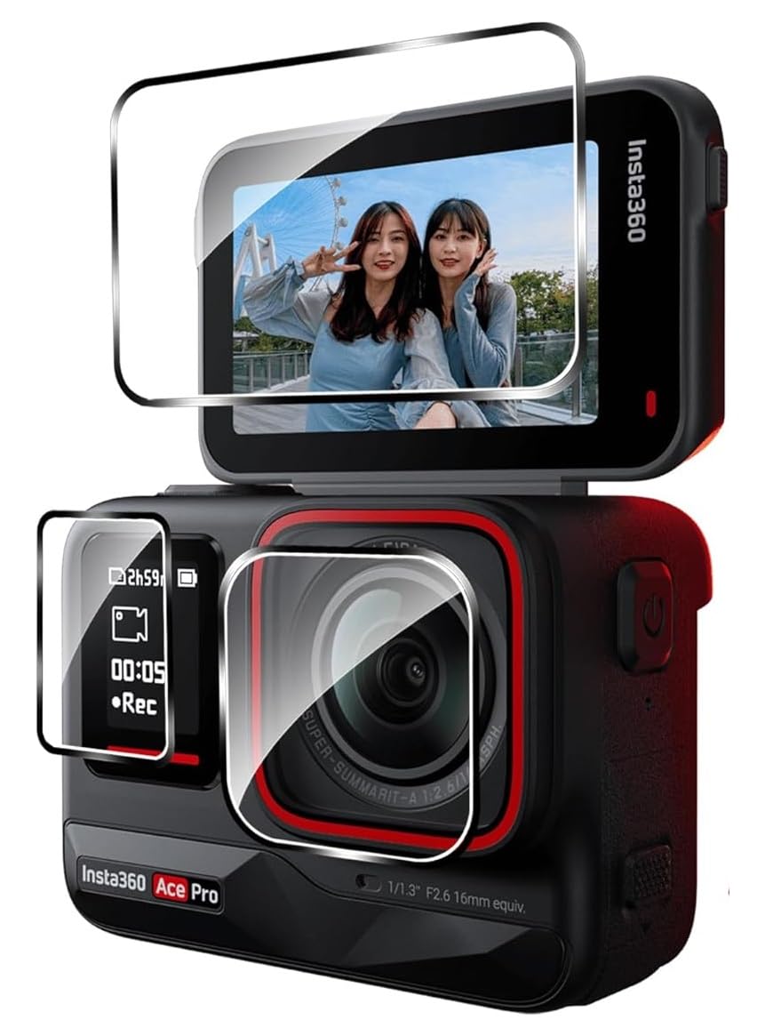 M.G.R.J® Tempered Glass Screen Protector for Insta360 Ace Pro Action Camera【Not for Insta360 Ace】