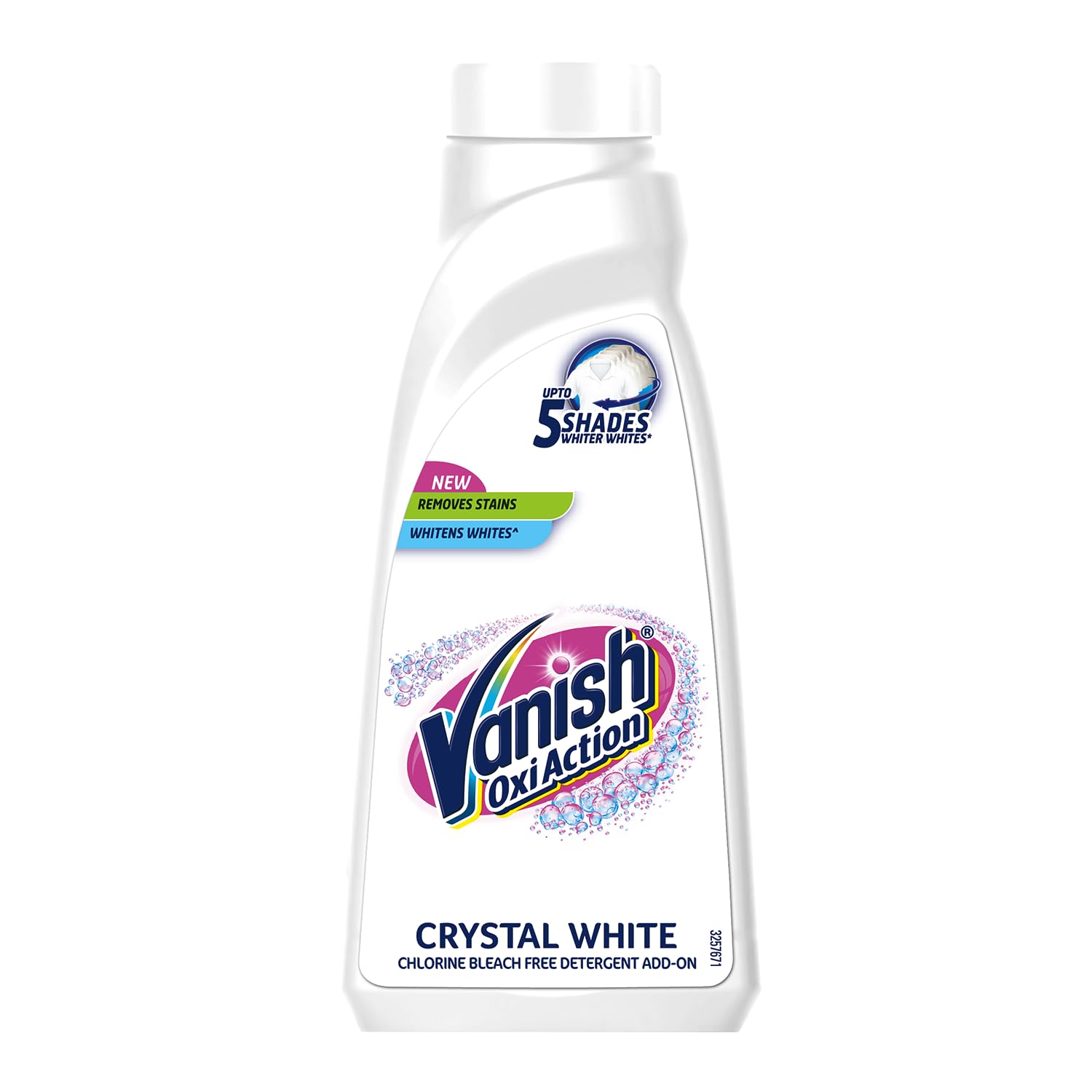 Vanish Crystal White 800 ml, Fabric Whitener | Detergent Add-On Liquid | Whites like new | Instant Stain Remover | Chlorine Bleach Free | Suitable with all Washing Detergent Powders and Liquids
