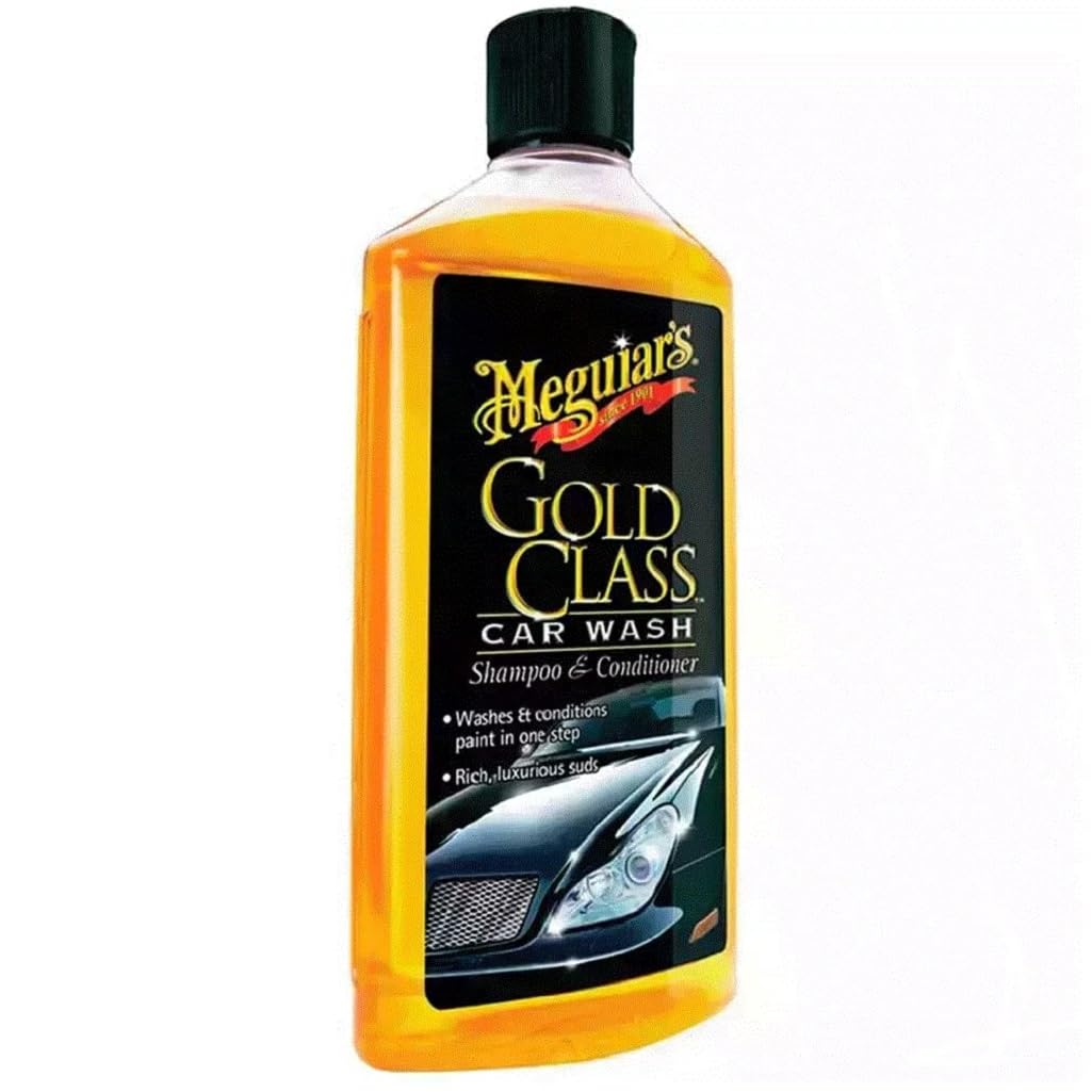 Meguiar’s® Gold Class™ Car Wash Shampoo (473 ml) | Pleasant Fruity Odour | rich suds that gently foams away tough dirt, road grime and contaminants | paint looks radiant | Safe on all paint types