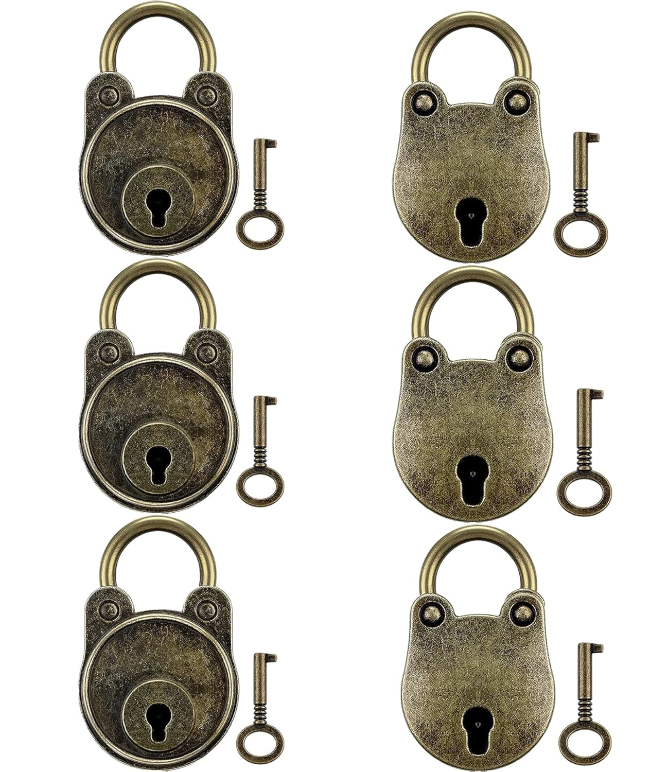6 Pcs Panda Small Lock Set, Locks for Luggage Bag & Home – Includes Small Locks for Luggage Bag and Lock-Inspired Design, Ideal for Lock and Key Security in Travel and Home Settings