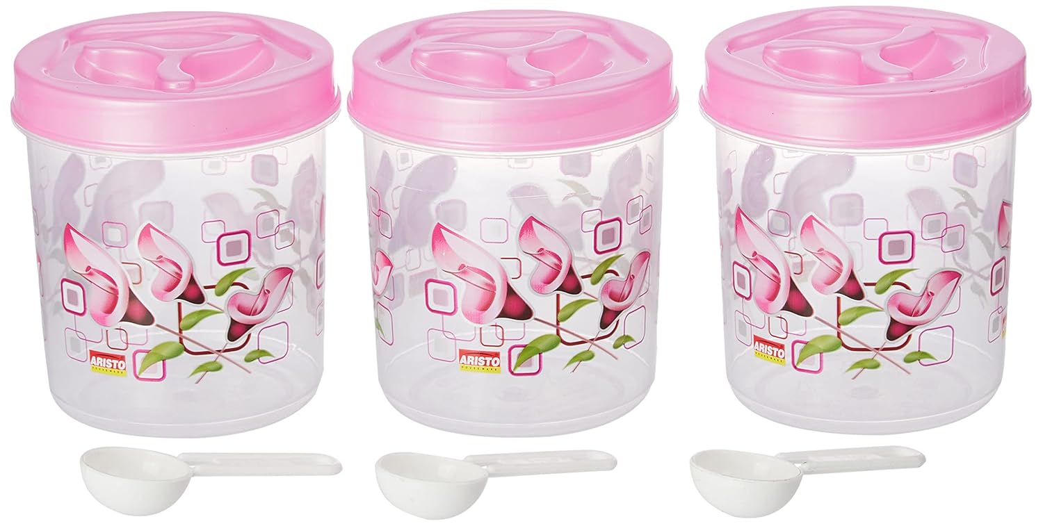 Aristo Store Queen 222 Plastic Storage Container- 500 ml (3 PCS SET)