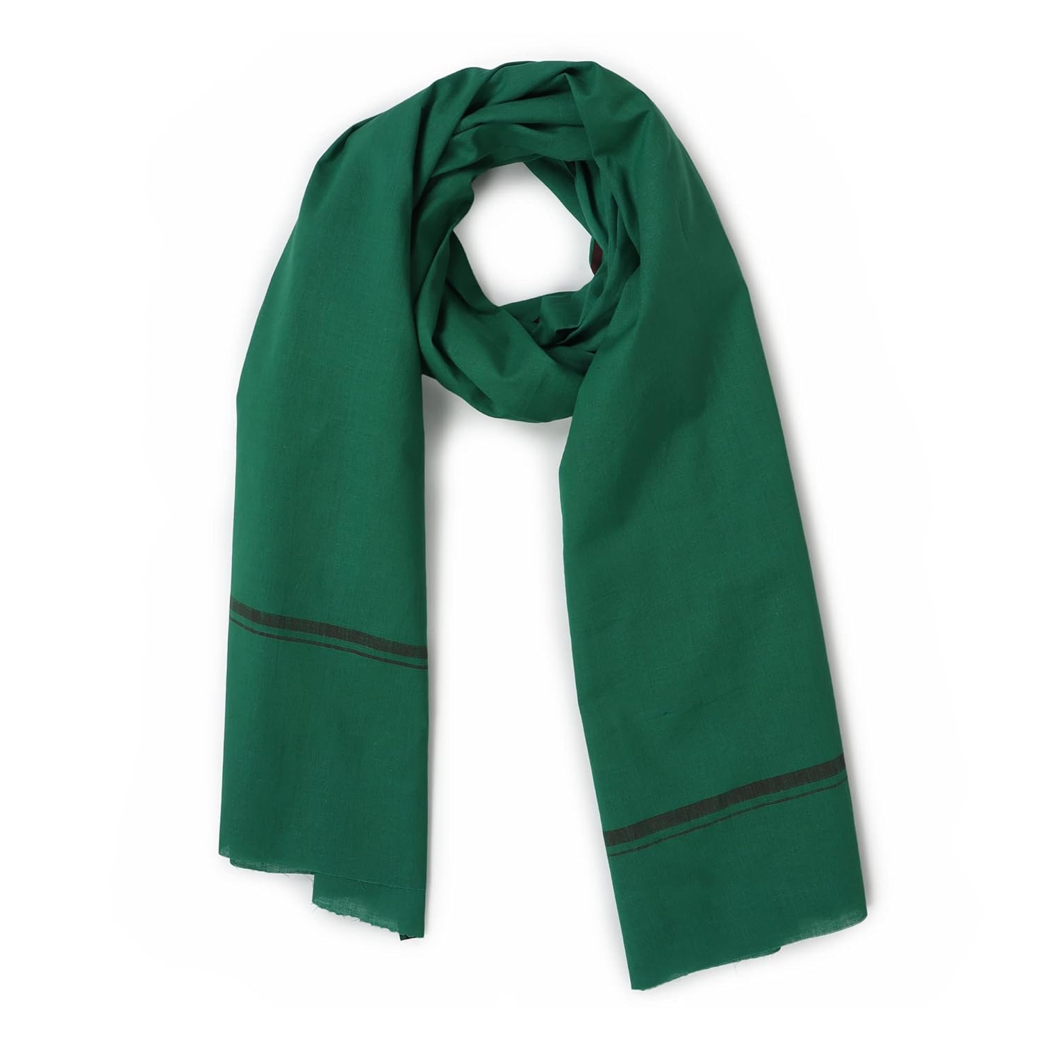 DOKCHAN Cotton Skin Friendly Summer Shrink Proof Bath Towel Pure Cotton Gamcha Soft 100% for Men and Boys All Purpose Living Handloom (Dark Green| Pack 01)