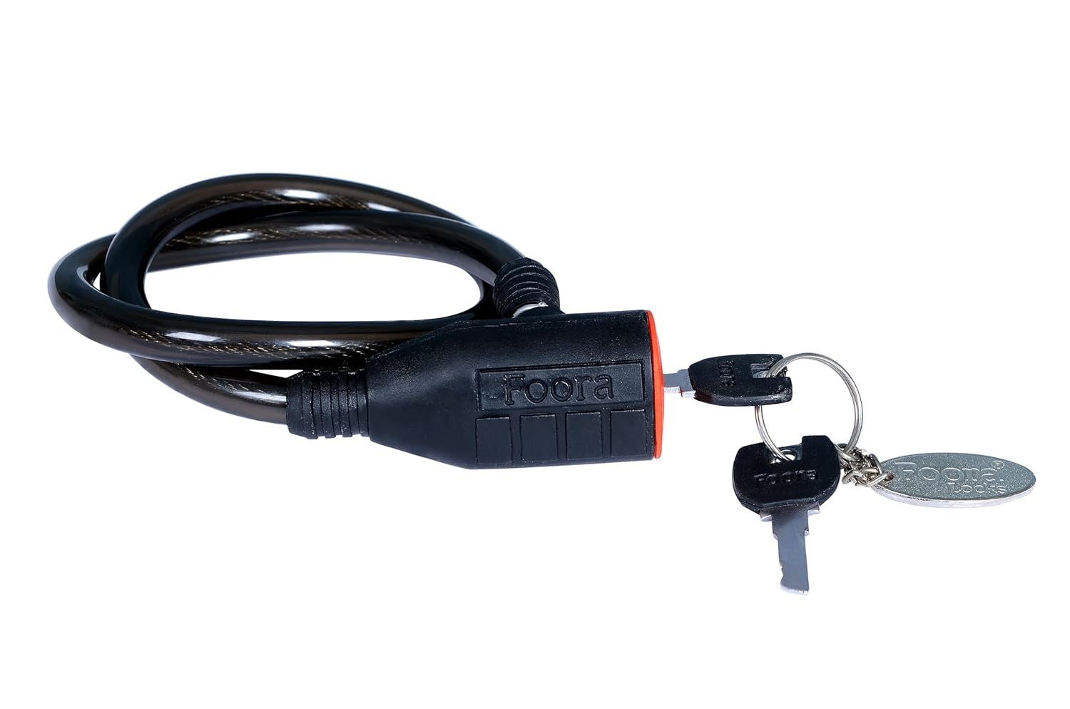 Foora Multipurpose Cable Lock 63.5 CM Length for Cycles, Bikes, Helmets or Scooters Assorted Colour | 2 Keys | 1 Lock | CL-03 (Pack of 1)