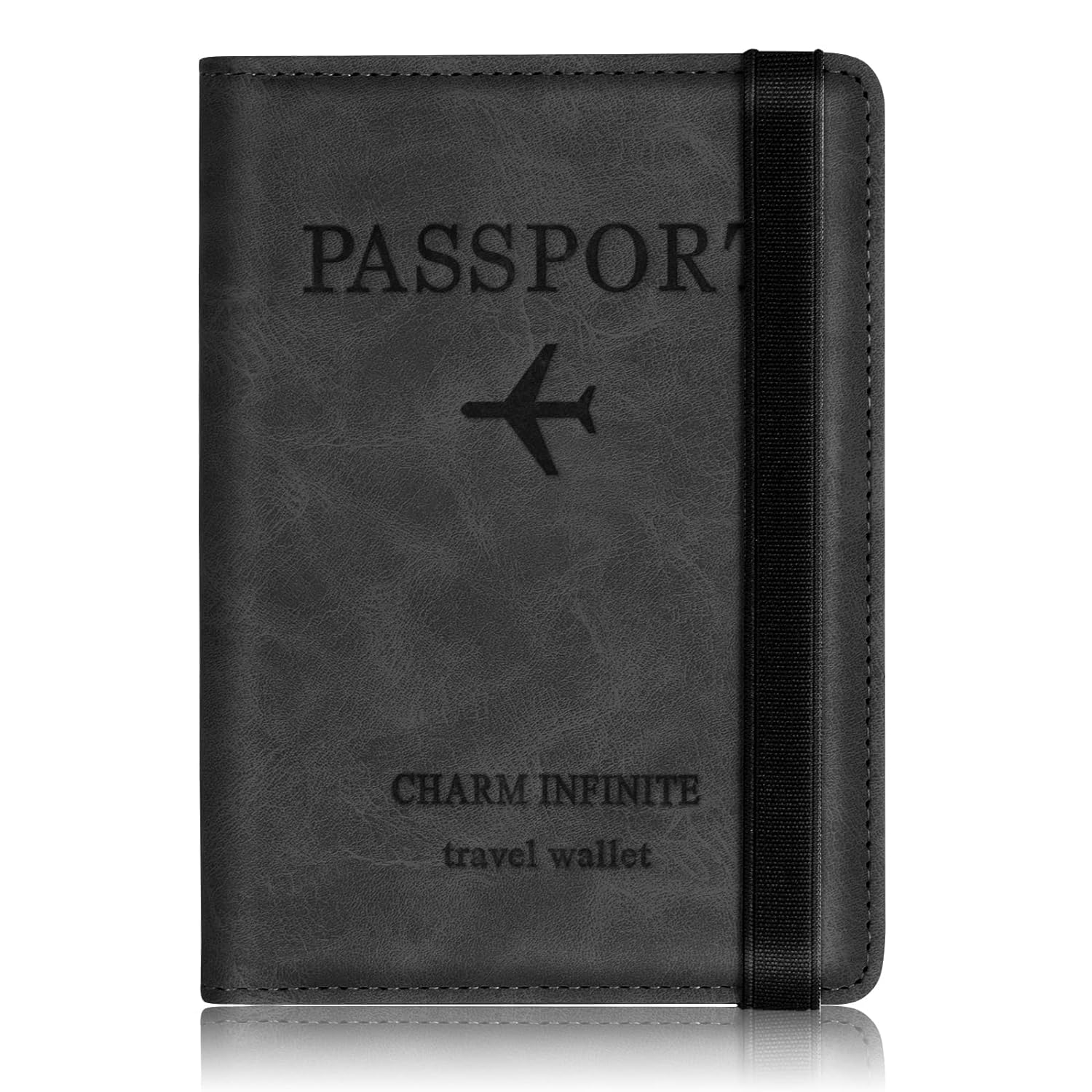 LATIQ MART Passport Holder Cover Travel Wallet Organiser for Women Men, PU Leather Card Holder with RFID Blocking Travel Essentials for Family Vacation
